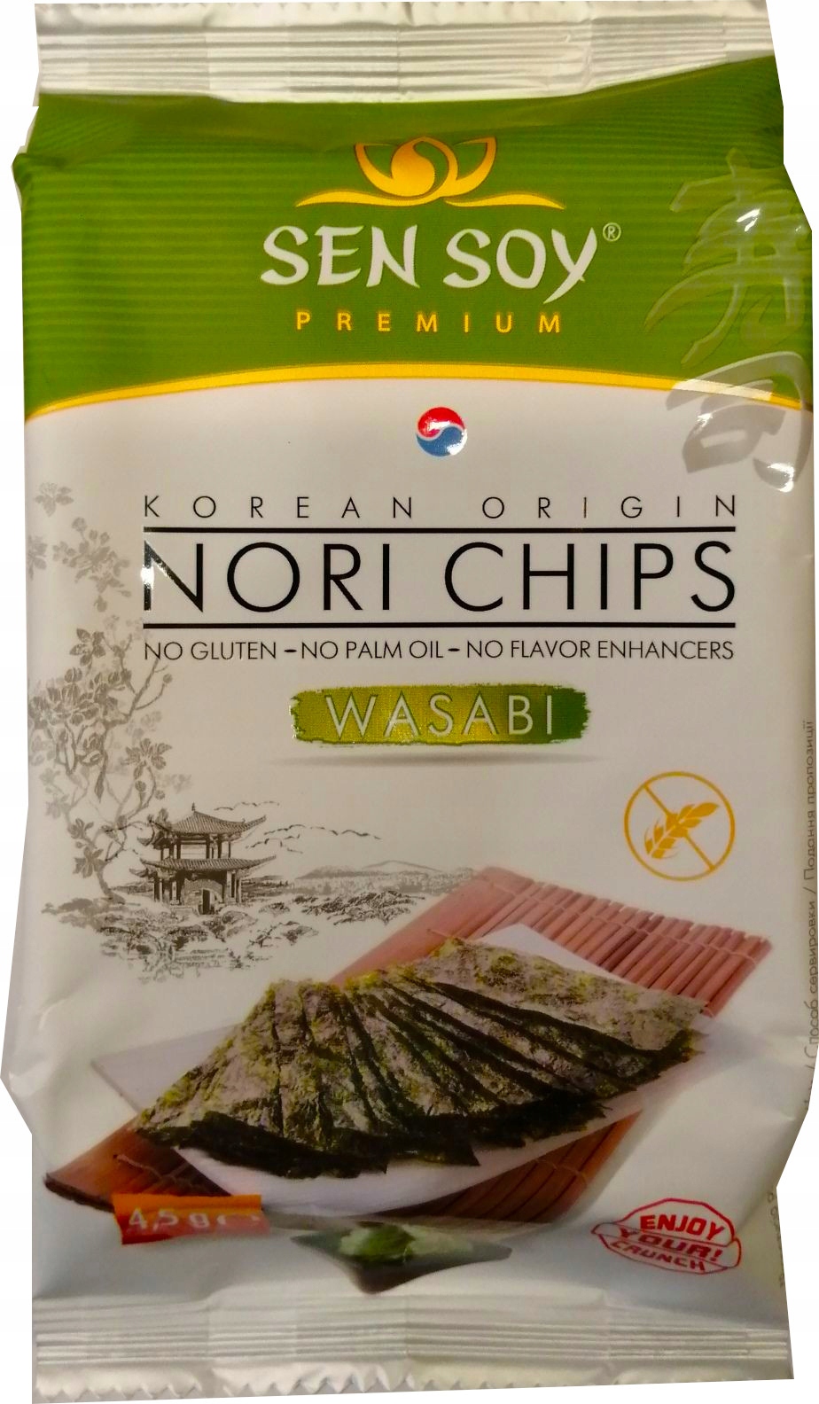 

Chipsy Nori Snacki Wasabi 4,5 g Sen Soy