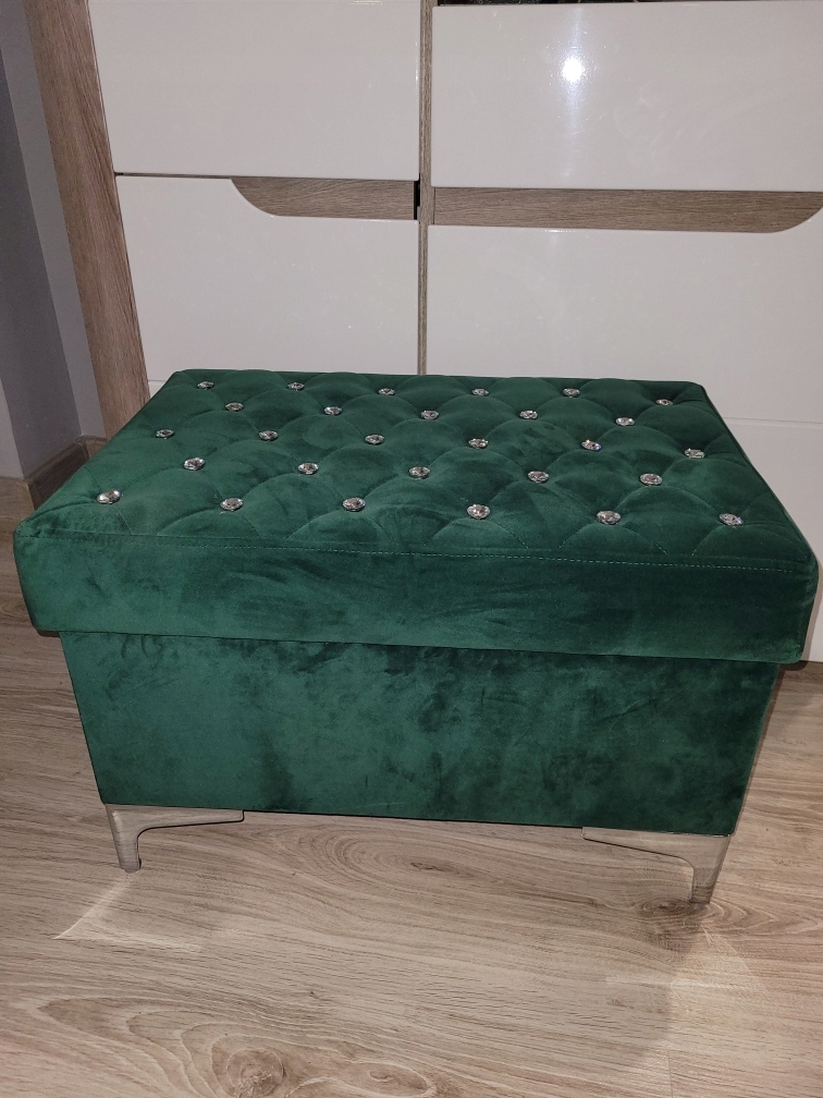 EKSKLUZYWNA PUFA otwierana / schowek - PIKOWANA M Szerokość mebla 60 cm