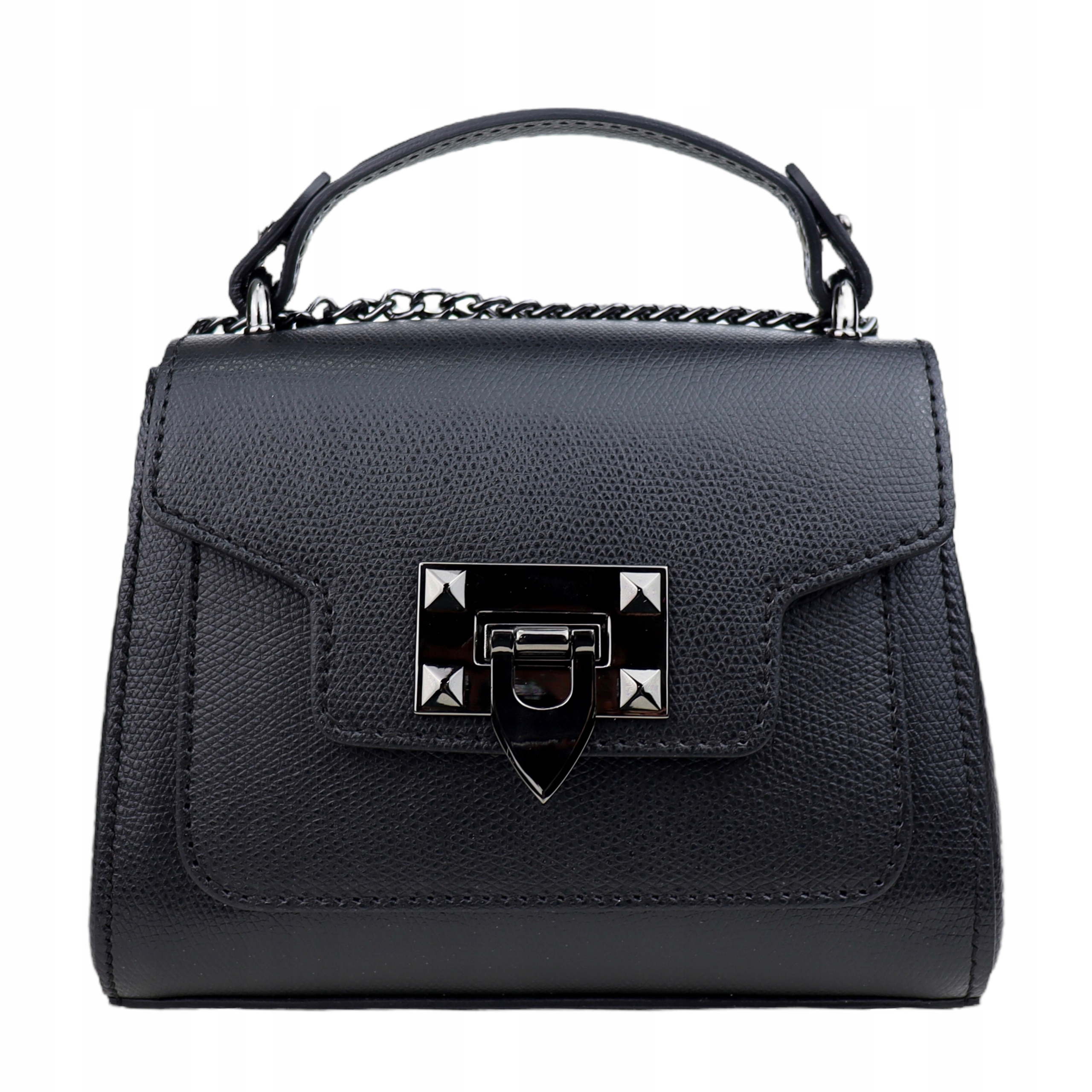 Torebka Licowa skóra naturalna Perla Mini Czarny