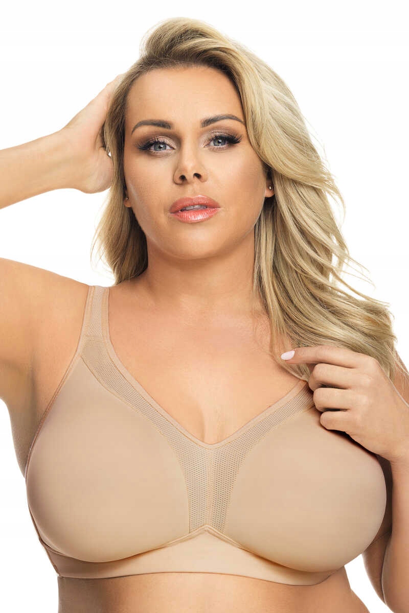 Gorsenia Biustonosz miękki gładki z mikrofibry Anya 422 beżowy 100E