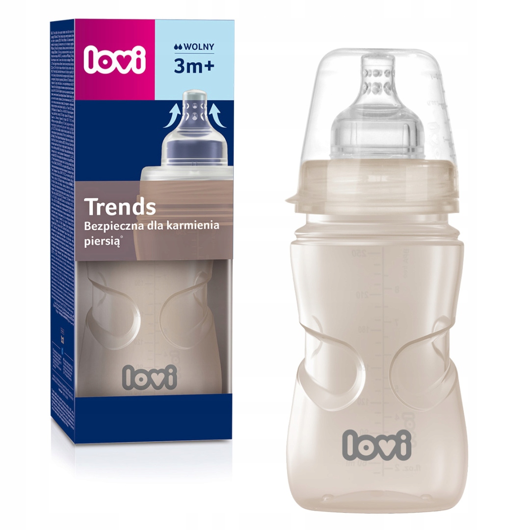 LOVI BUTELKA ANTYKOLKOWA 250 ml 3+ Trends Beige
