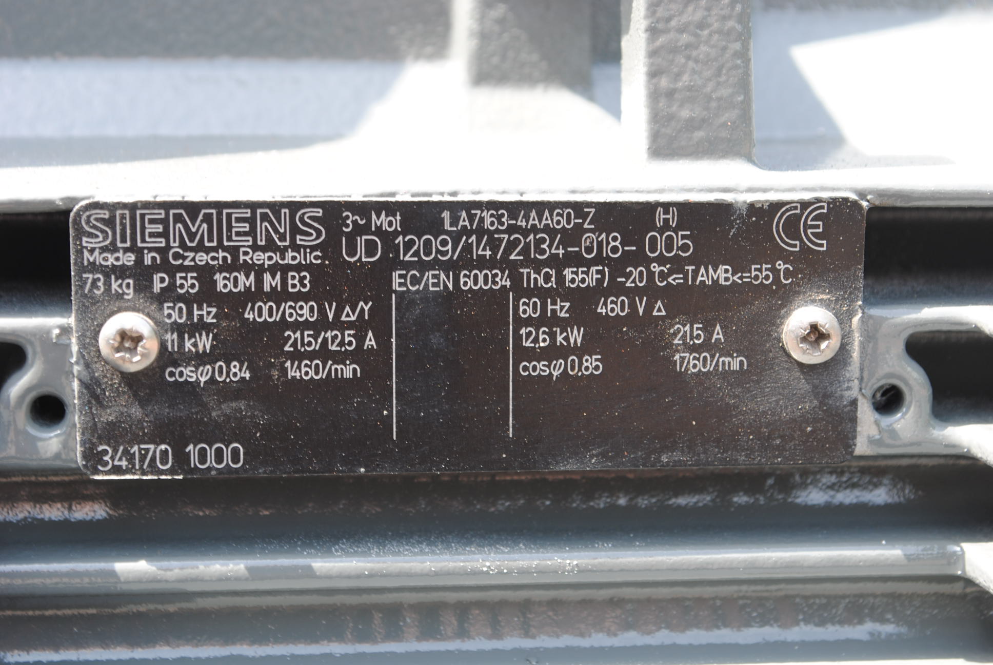 Silnik elektryczny 11kw. 1460obr./min. SIEMENS Marka Siemens