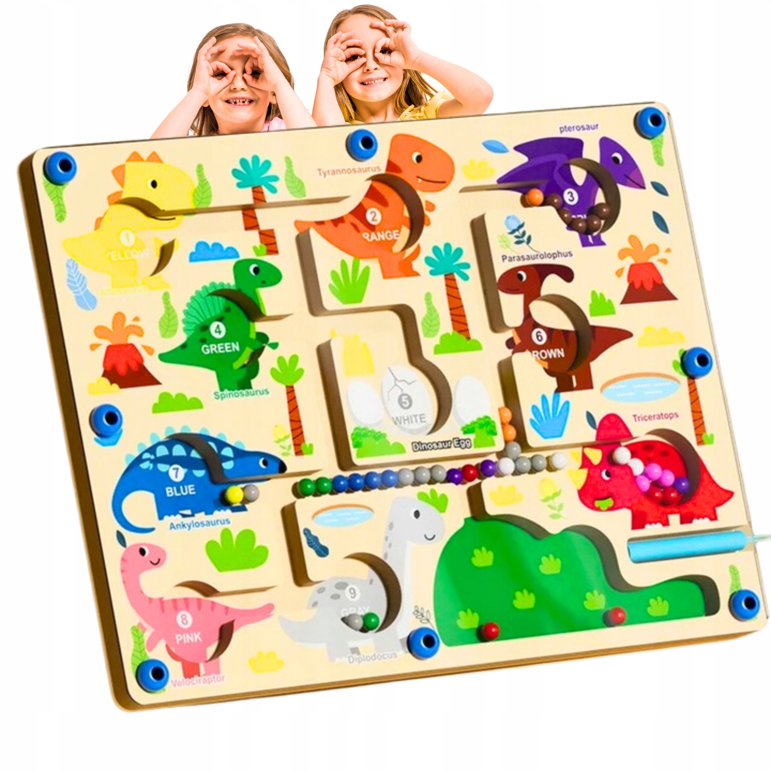 TABLICA MAGNETYCZNA MONTESSORI MOZAIKA EDUKACYJNA DREWNIANA UKŁADANKA