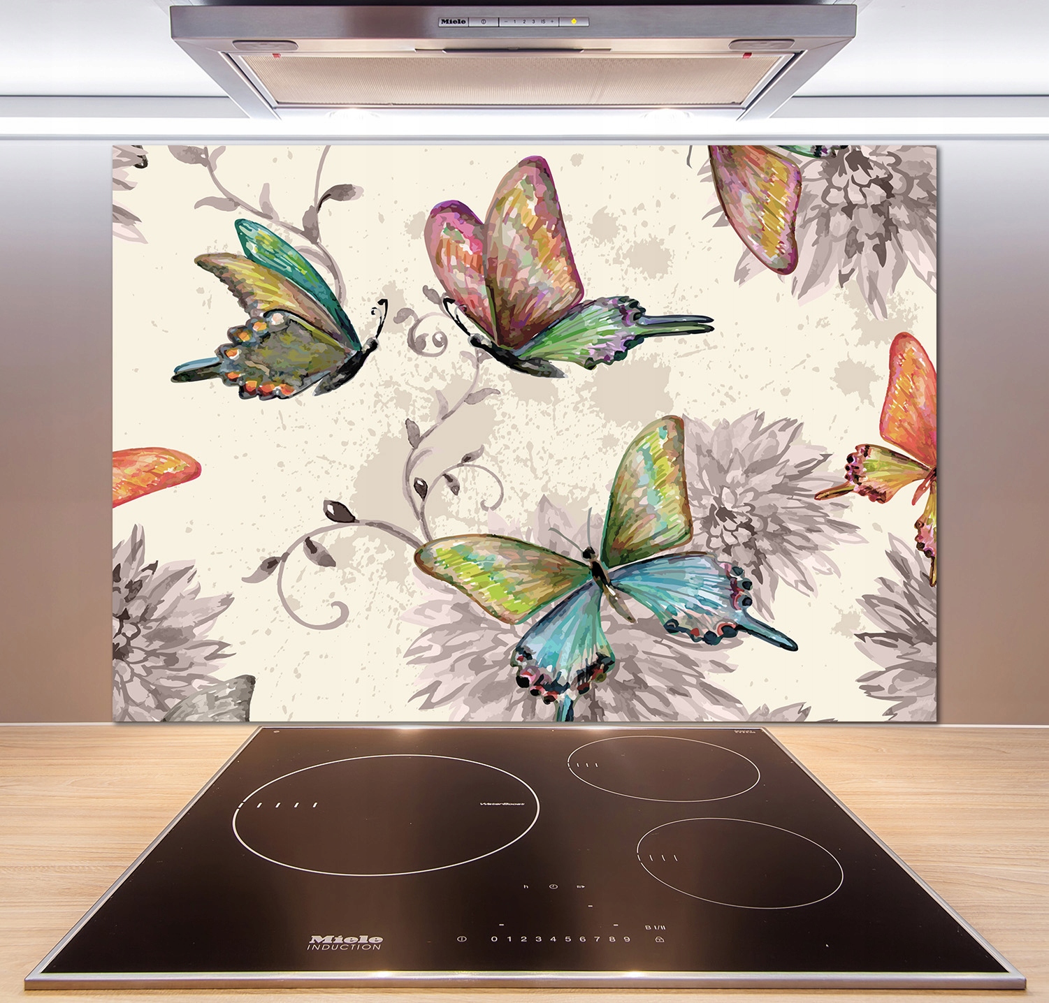 

Panel do kuchni Motyle i kwiaty 100x70 cm + Klej