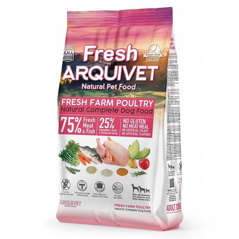 Arquivet Fresh Polovlhké krmivo pro psy, kuře a ryba, oceánská, 2,5 kg