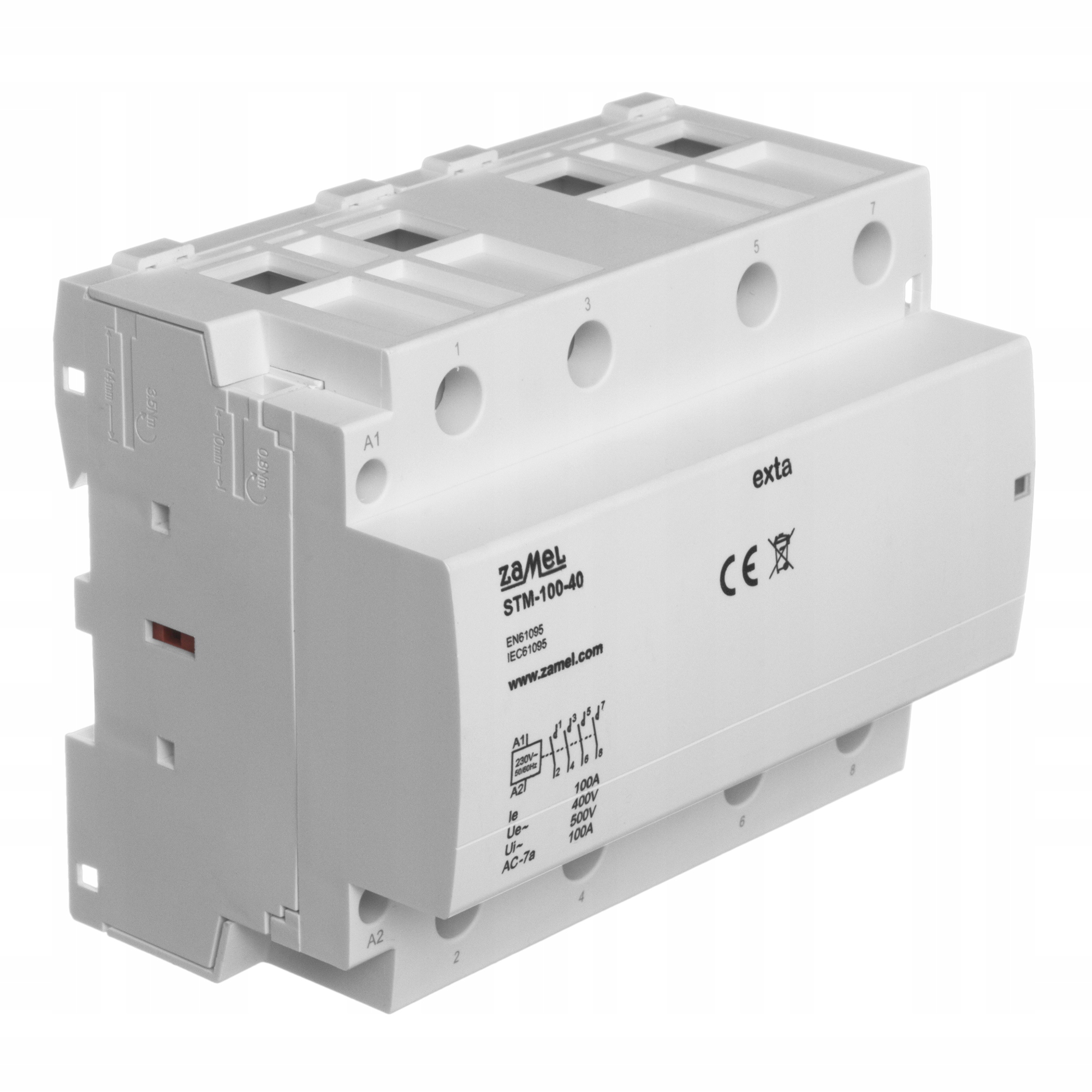 STYCZNIK MODUŁOWY INSTALACYJNY 3F 100A AC 4NO 230V