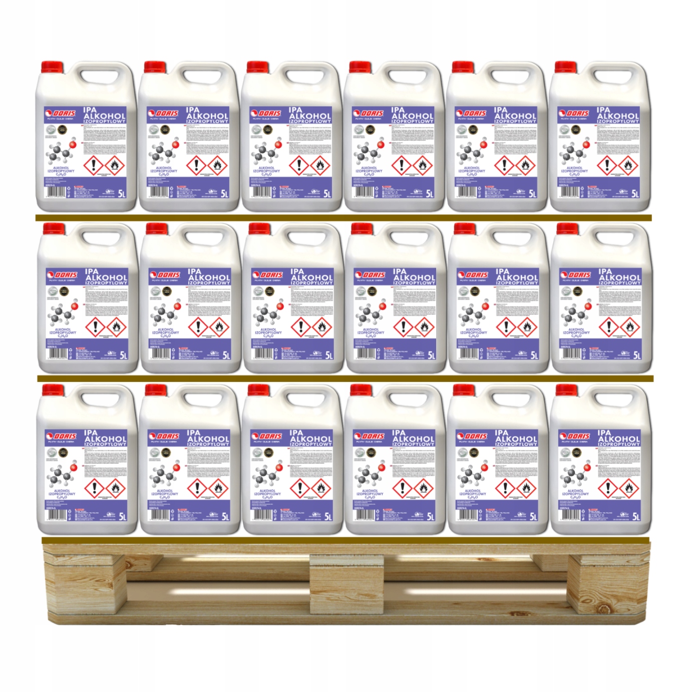 Doris Isopropylalkohol Ipa 615L Sada 123ks x 5L