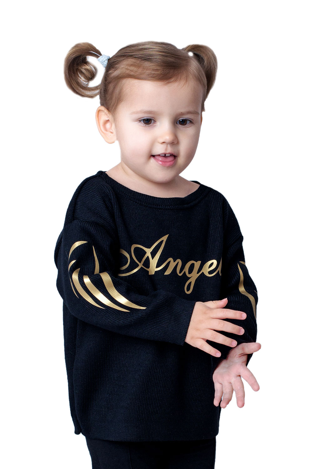 

Czarny Sweterek Dla Dziewczynki Angel 110