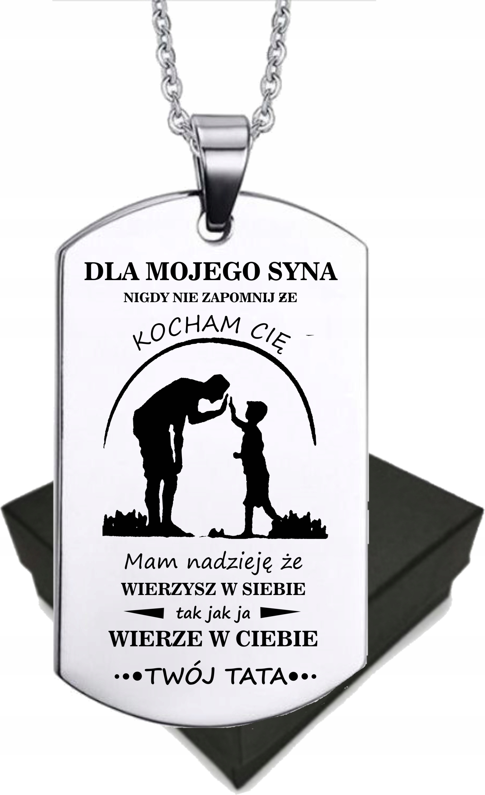 

Zawieszka z grawerem dla Syna od Taty Mamy