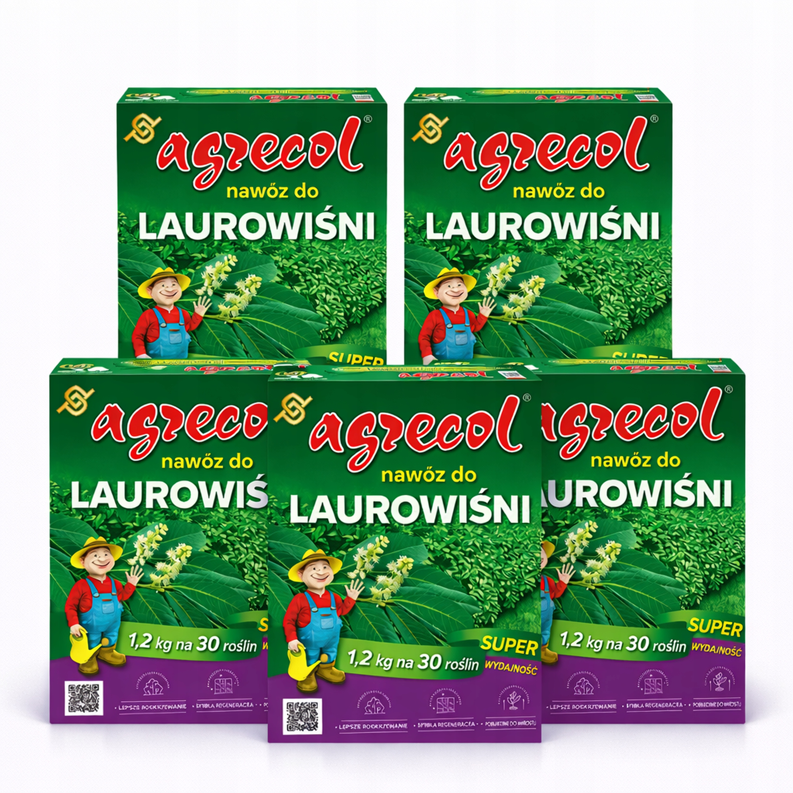 5 x Hnojivo pro listnaté živé ploty laurovců Agrecol granulát 1,2 kg