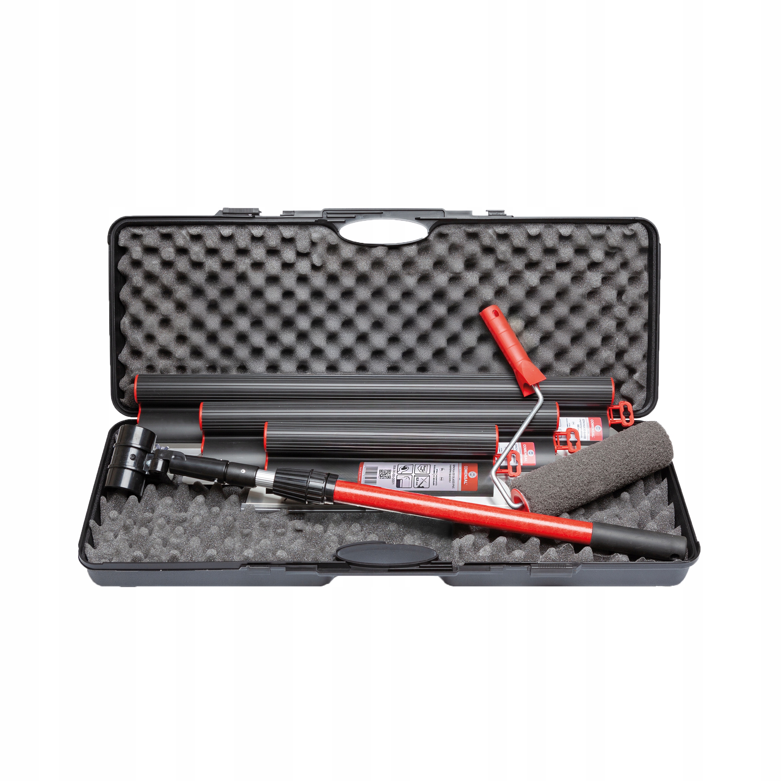 Zestaw Szpachli Do Gładzi Comensal 3xSZPACHLA 40/60/80 Kij+ Wałek+walizka