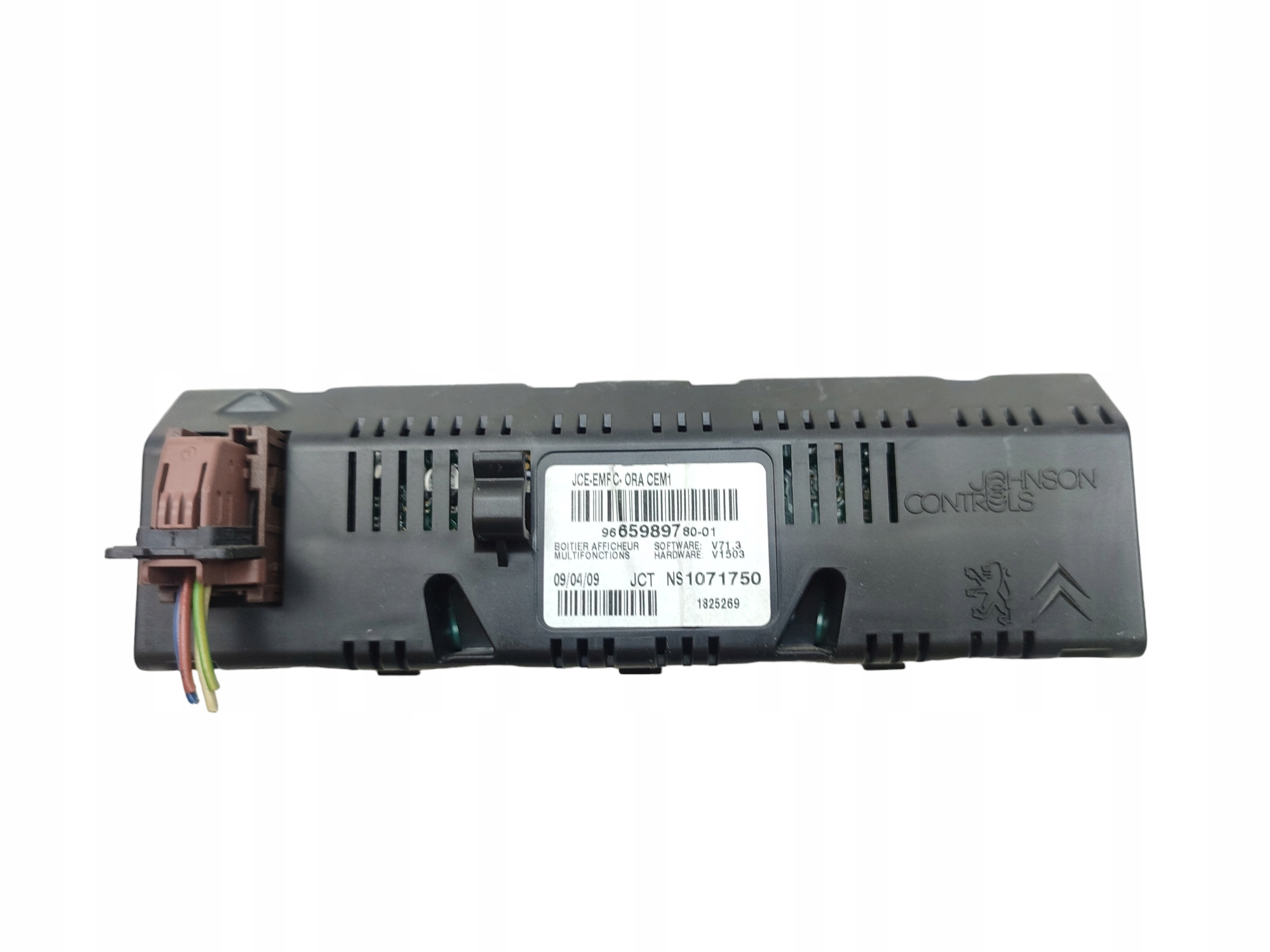 WYŚWIETLACZ RADIA ZEGAREK PEUGEOT 207 9665989780 Producent części Johnson Controls