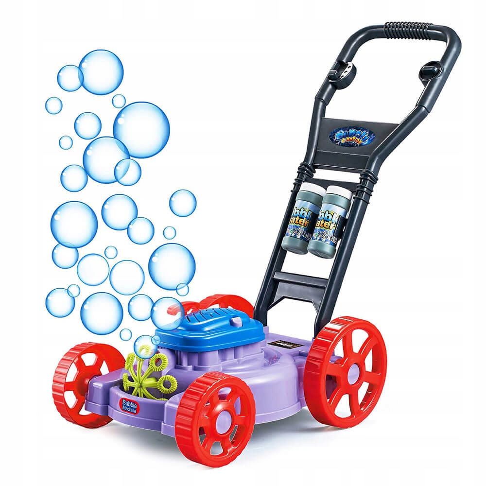 KOSIARKA ROBIĄCA BAŃKI MYDLANE, PŁYN DO BANIEK 100ML, DŹWIĘKI ZABAWKA