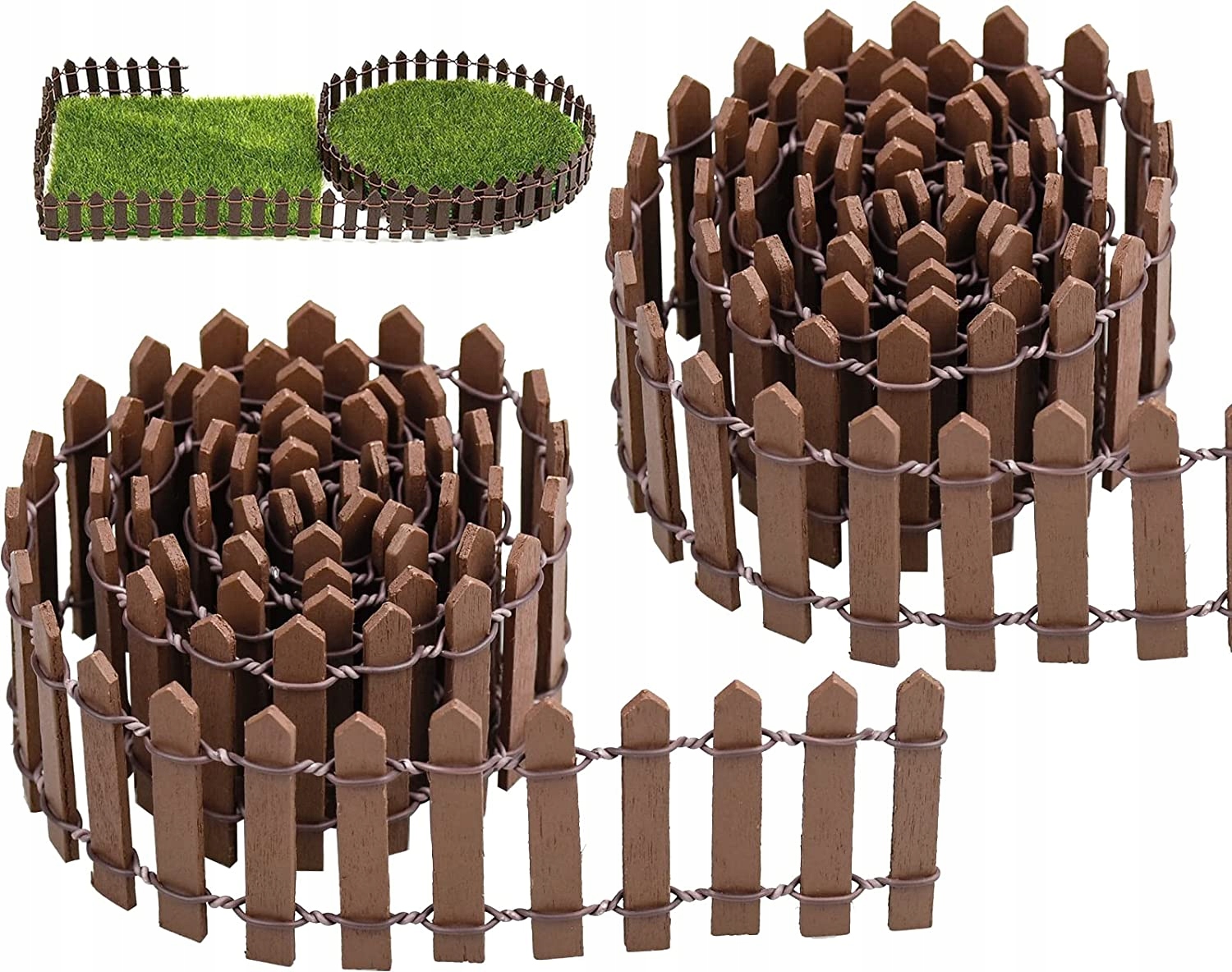 Mini Zahradní Plot 90X5 CM Oplocení Sada 2 Ks