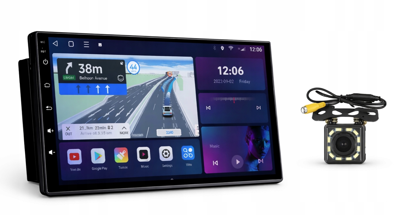 Autorádio Android Auto WiFI Bluetooth Rds Carplay 4GB 64GB Kamera