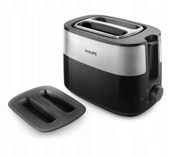 Toster 900W Philips Daily Collection Opiekacz czarny/srebrny HD2517/90