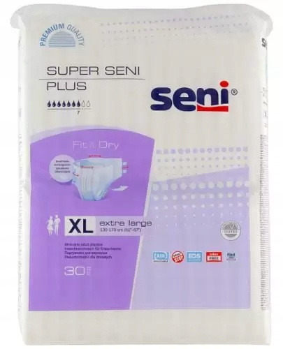 Seni Plus oddychające pieluchomajtki XL 30sz