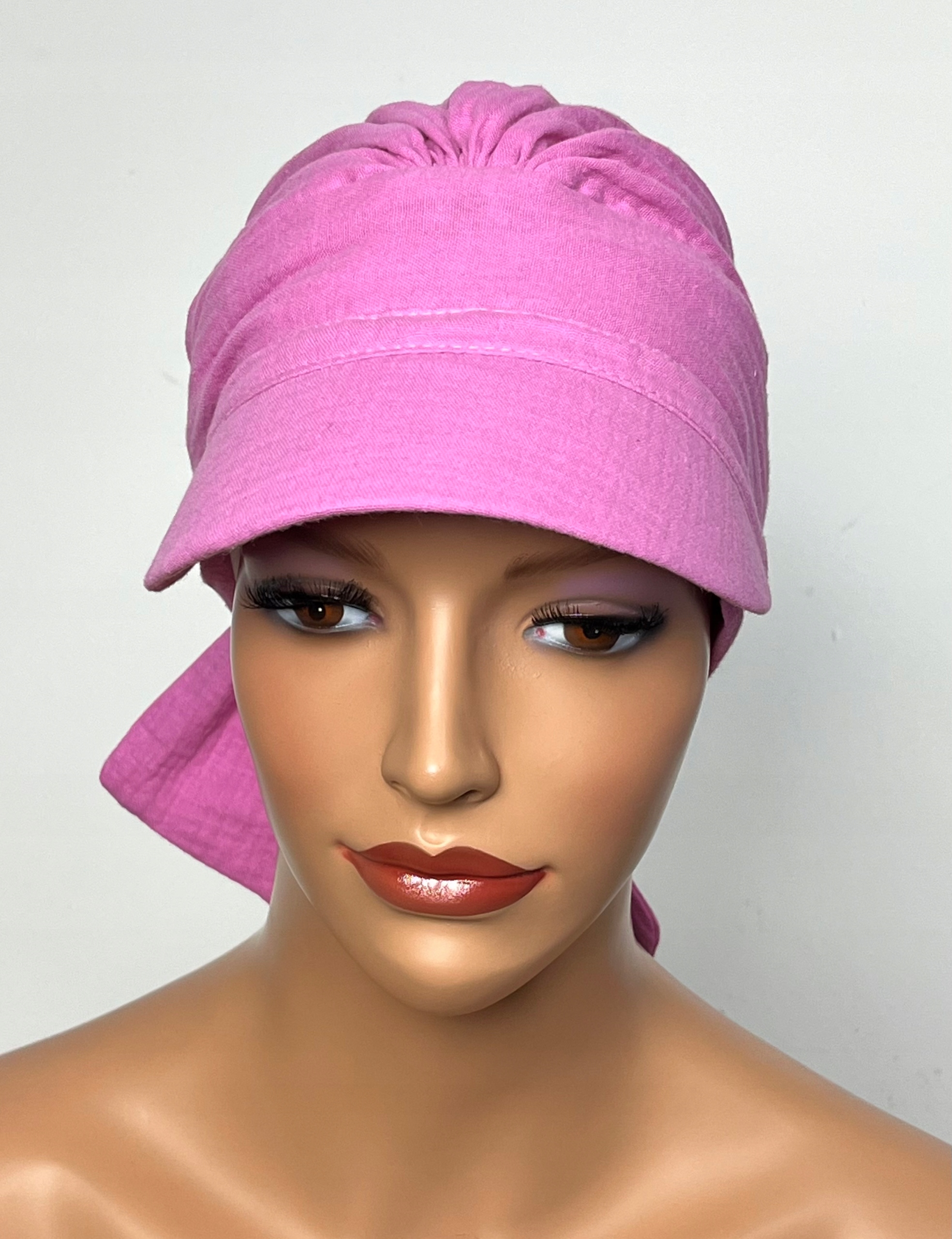

Turban chusta na lato z daszkiem Tess B-17 muslin