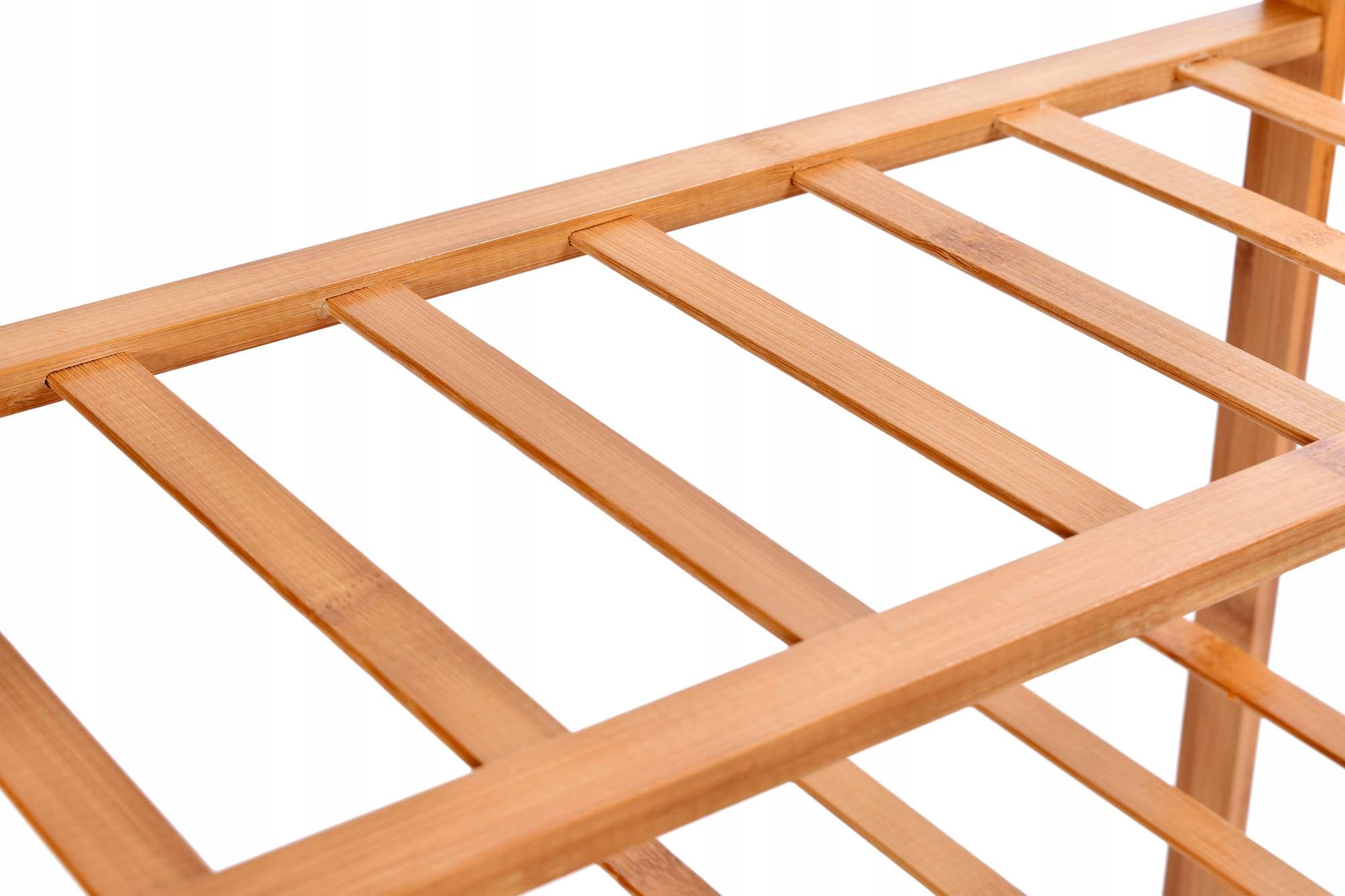 REGAŁ STOJAK PÓŁKA SZAFKA NA BUTY OBUWIE BAMBUS ORGANIZER DREWNIANY 4 PÓŁKI Kolor mebla odcienie brązu