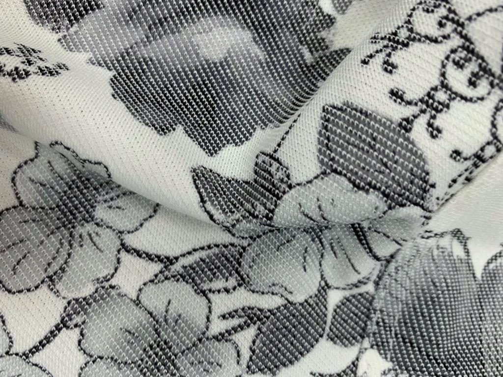 CALZEDONIA legginsy getry cienkie SZARE BIAŁE KWIATY MOTYLE wzory M/38 Rozmiar M