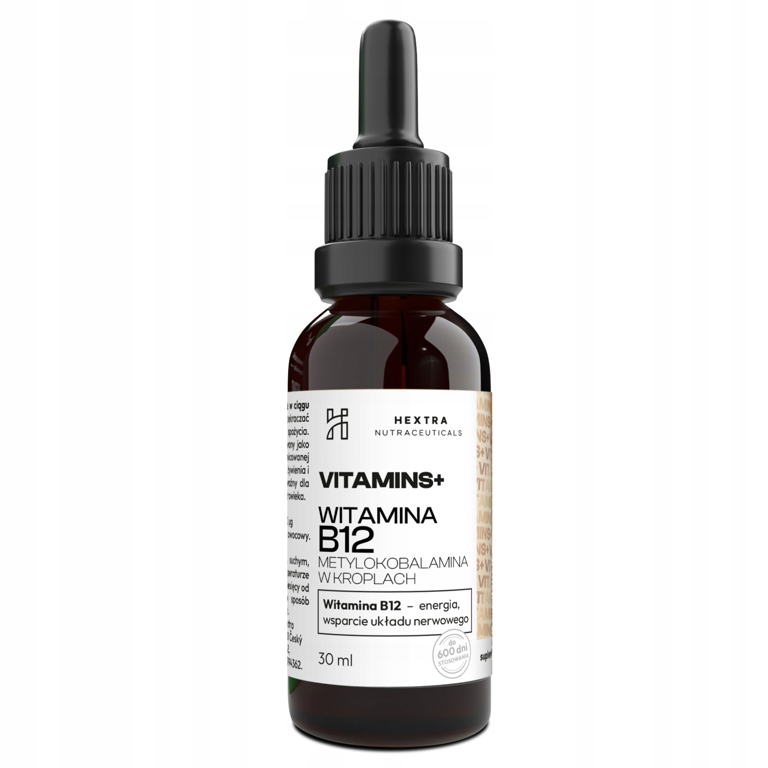 Suplement diety Hextra witamina B12 metylokobalamina w kroplach 30 ml