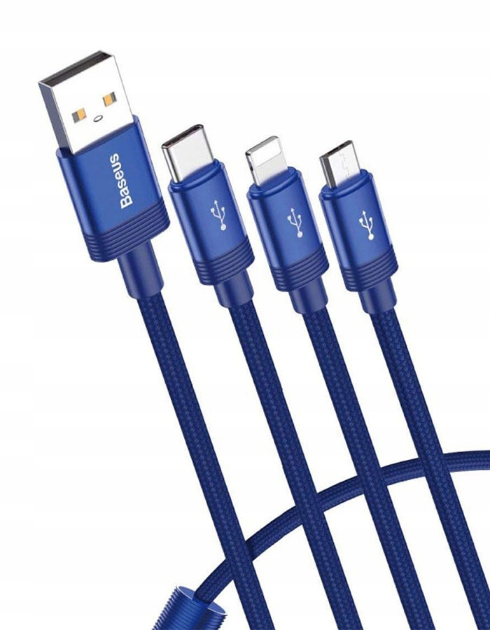 

Baseus Kabel 3W1 Micro Usb Typ C Do Iphone 8 7 6