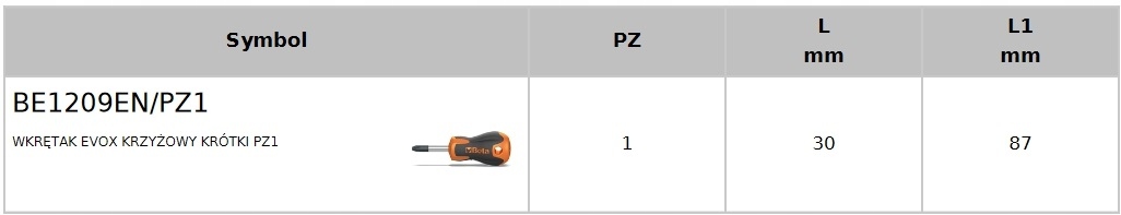 WKRĘTAK EVOX KRZYŻOWY KRÓTKI PZ1 BETA 1209EN/PZ1 Marka Beta