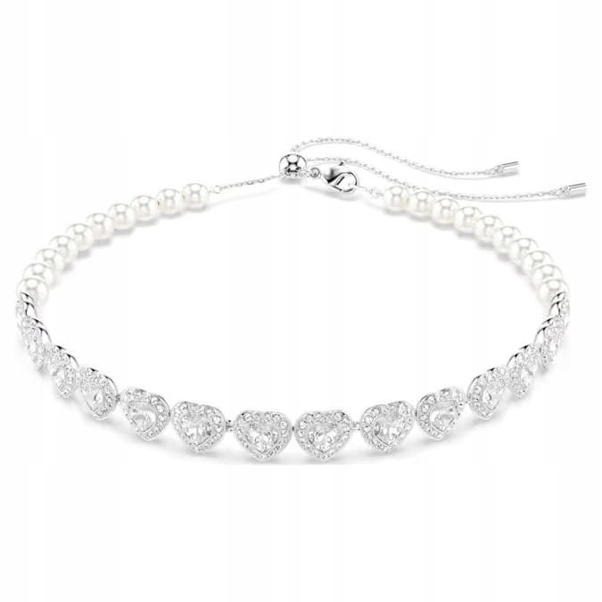 Náhrdelník Swarovski Choker Tennis Ariana Grande Srdce krystaly ocel