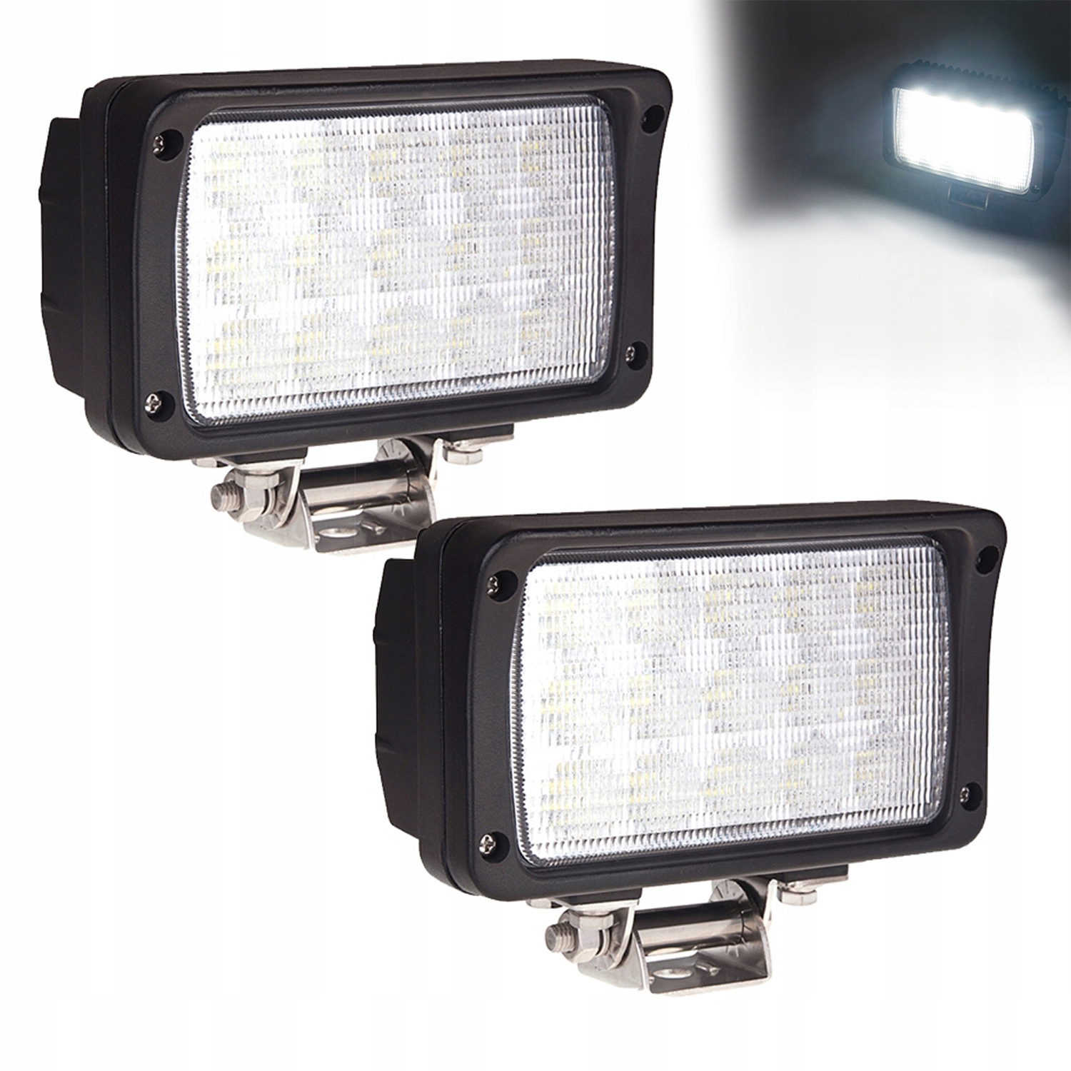 2X Halogenová Automobilová Led Pracovní Lampa 45W Světlomet Reflektor 12V 24V