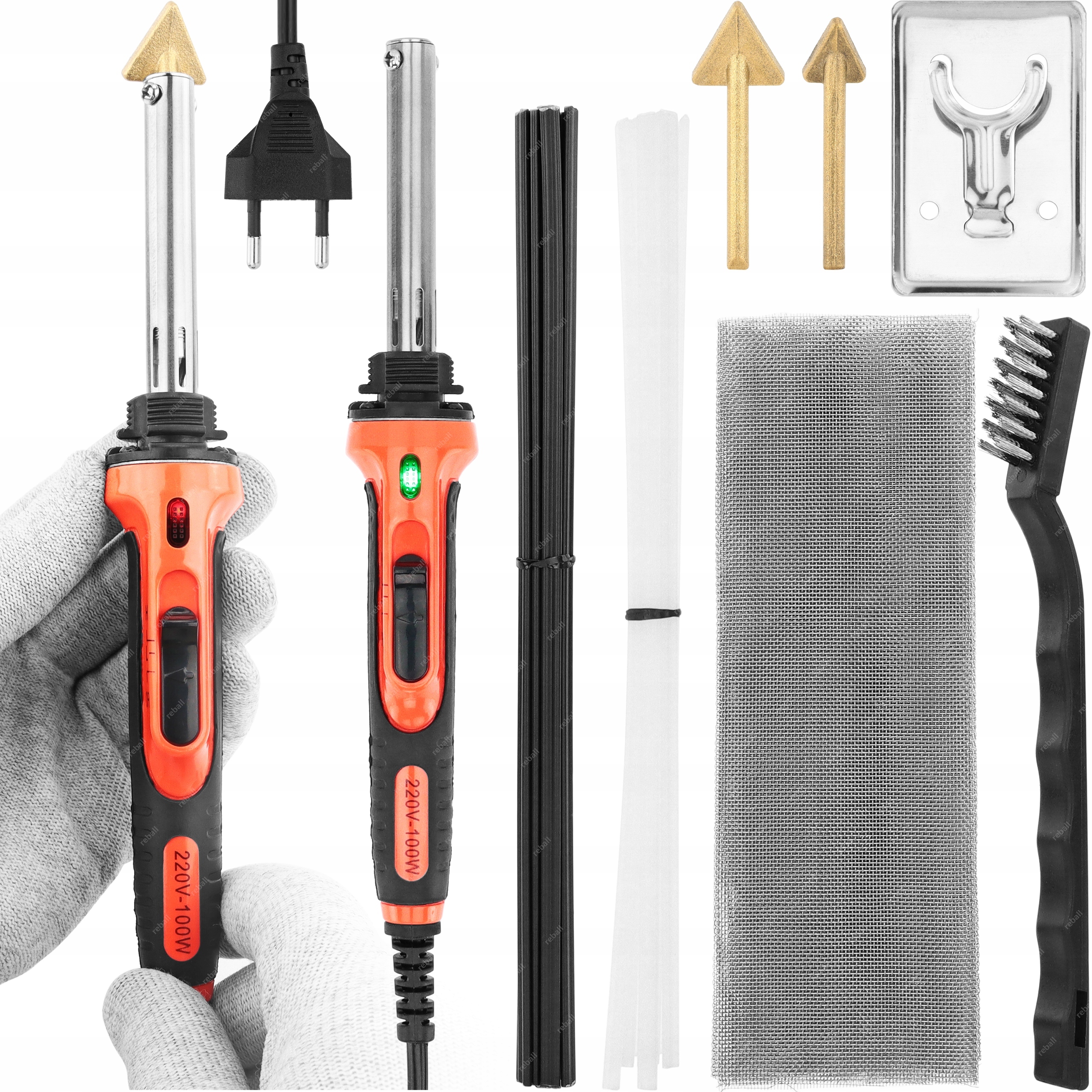 Lutownica Spawarka Do Plastiku Zgrzewarka RT0218 100W Akcesoria Groty