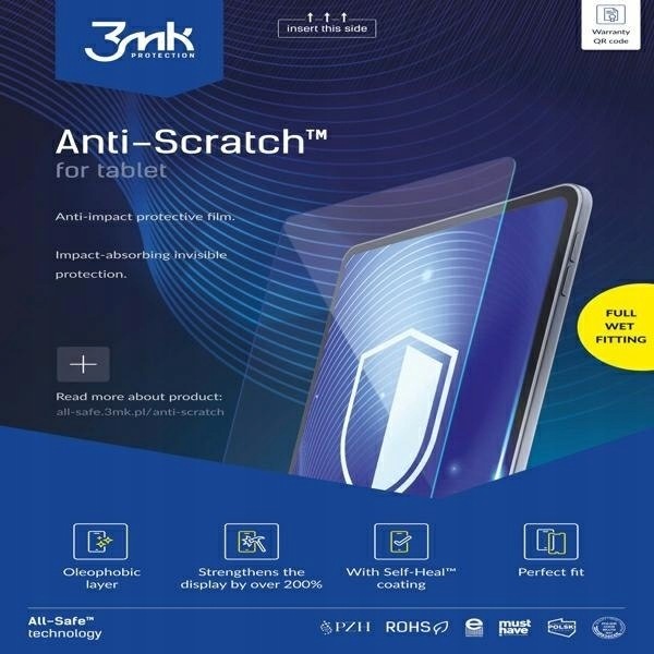3MK All-In-One Anti-Scratch Tablet mokry montaż Sprzedaż w pakiecie po 5szt