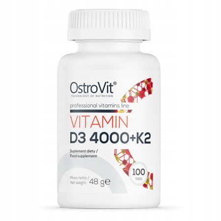 NA STAWY I KOŚCI ODPORNOŚĆ VEGE - WITAMINA D3 4000 + K2 100 szt K2MK-7