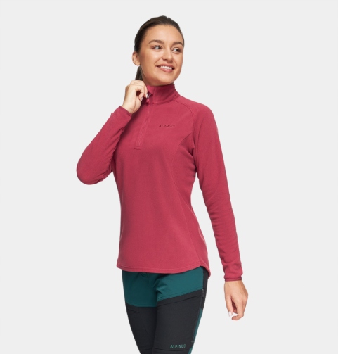 Alpinus Lucania Bluza Polarowa Damska 1/3 Zamek 150 g/m² Różowa S