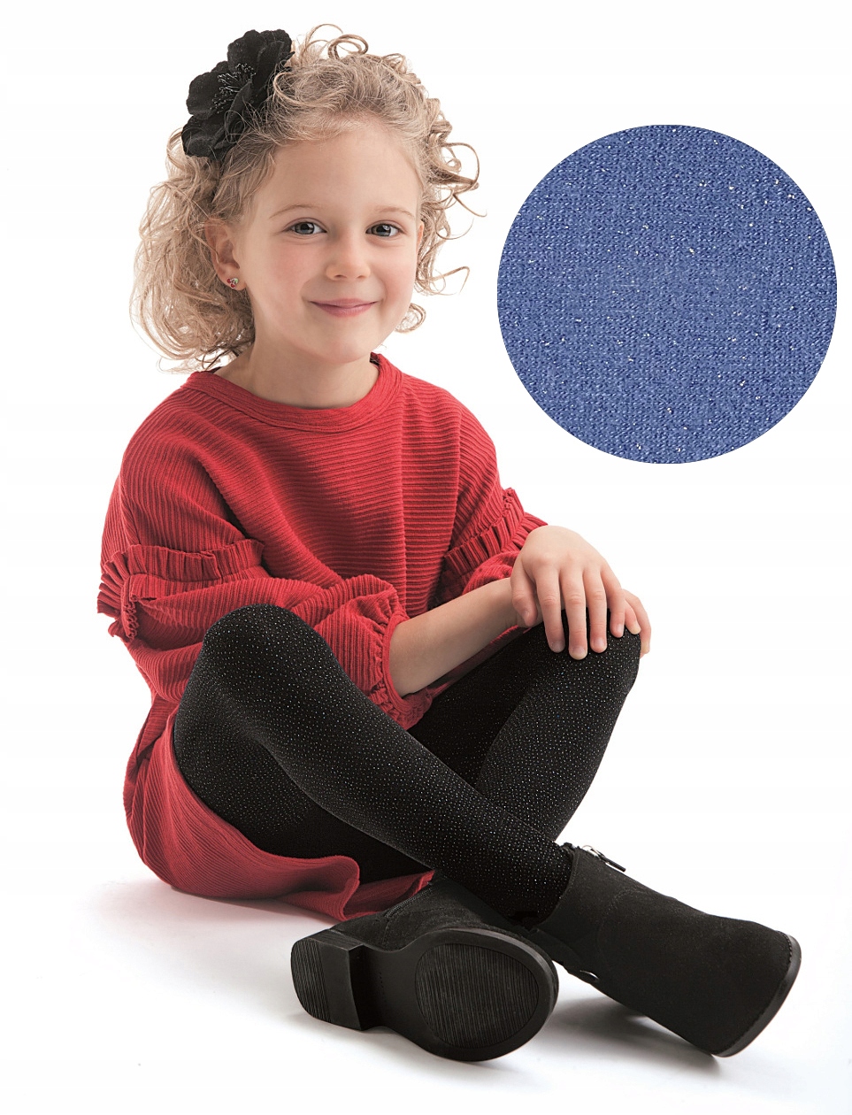 

Knittex rajstopki Angel Dust brokat Jeans# 134-140