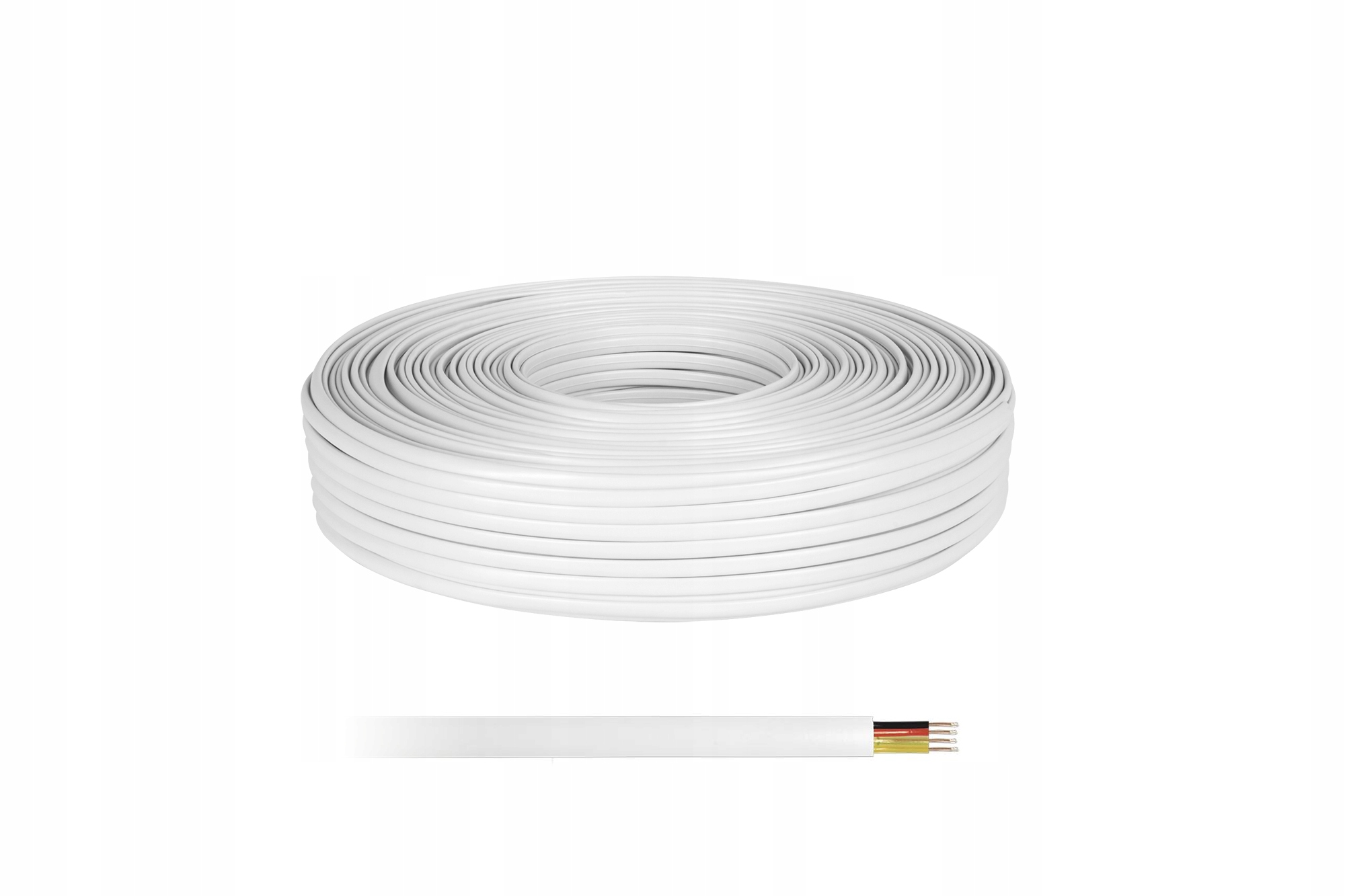 Kabel telefoniczny 4C 100 m biały