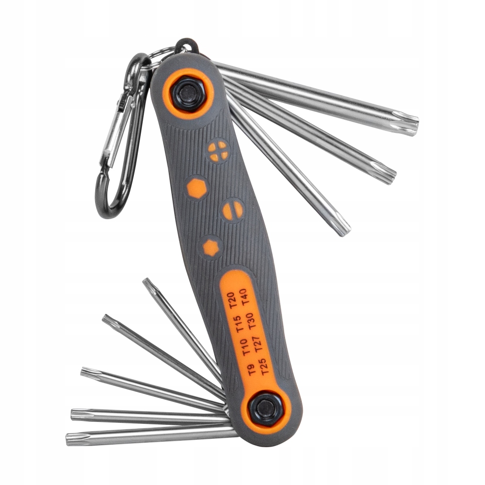 Składany zestaw kluczy imbusowych Multi Torx 9 40 DIY-HKTSET1