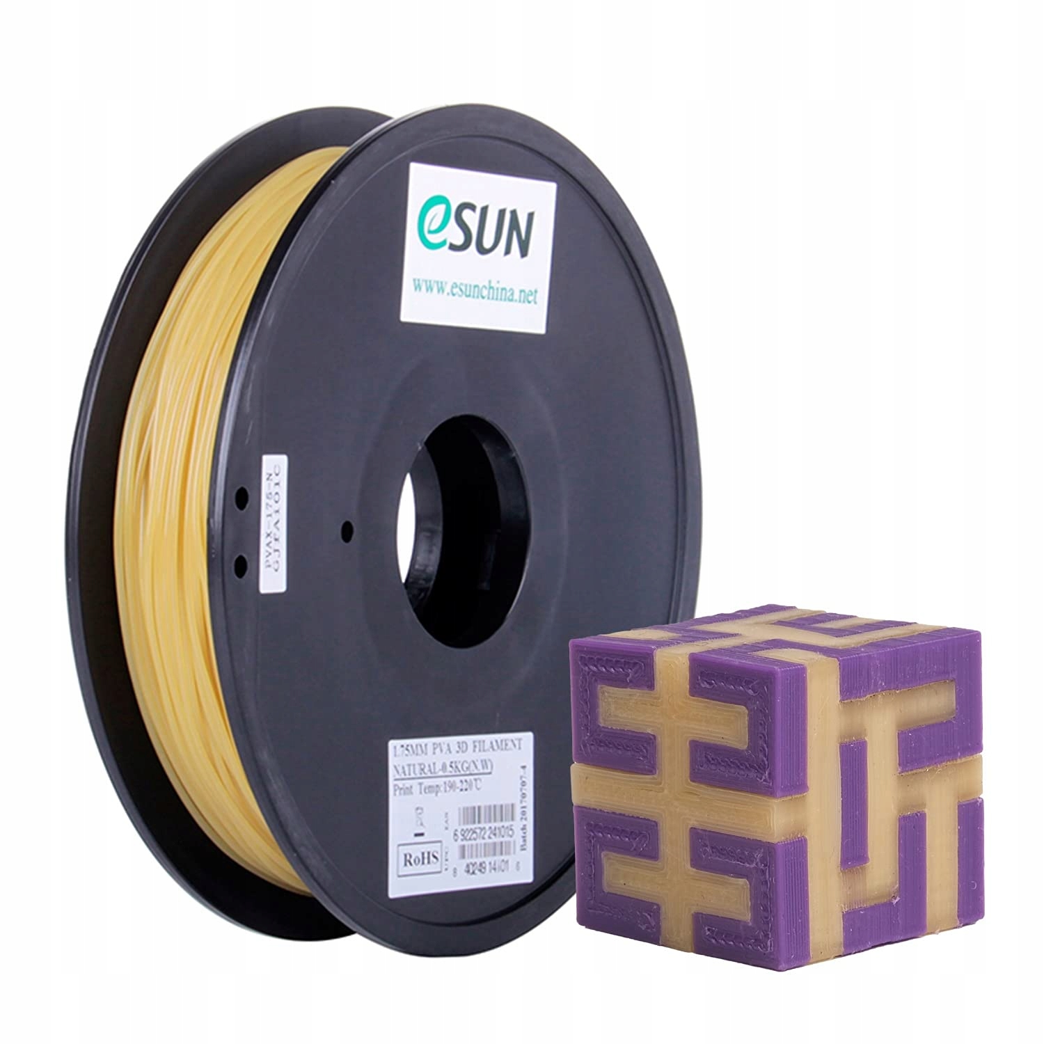 Filament rozpuszczalny w wodzie Pva eSUN 1,75 mm 500 g bezbarwny