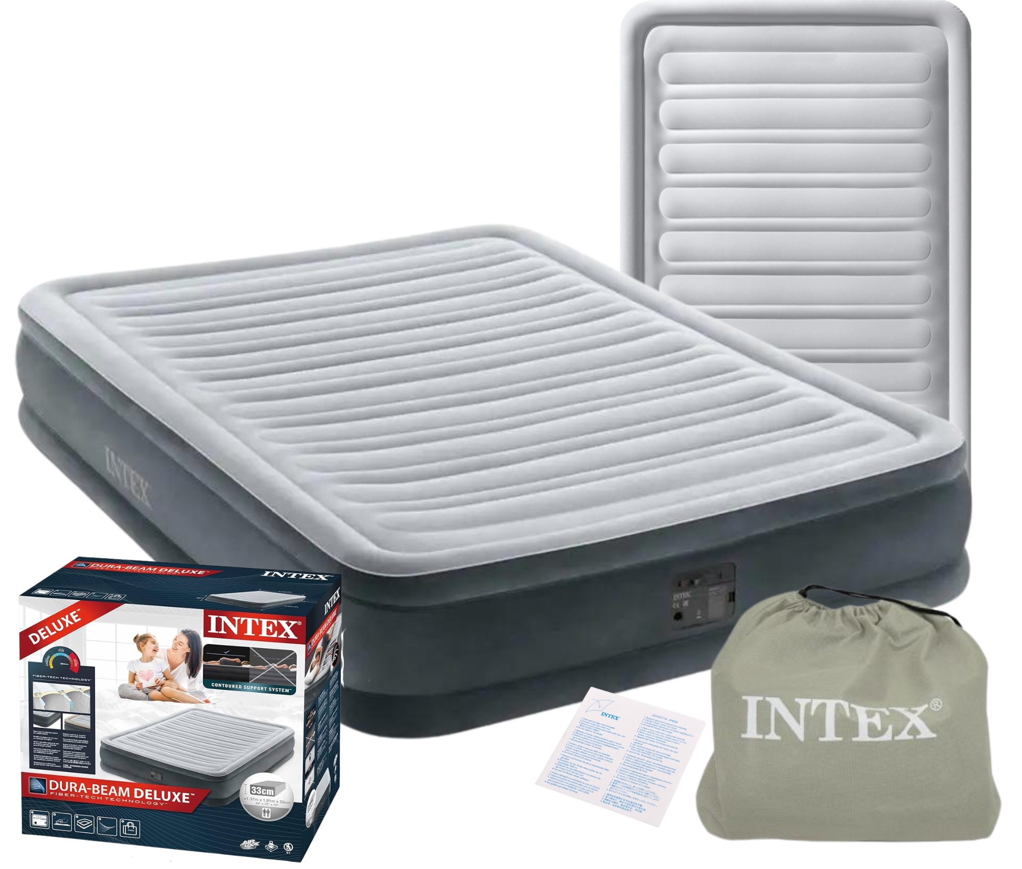 Duży 2 osoby Materac Dmuchany Łóżko Intex z pompką