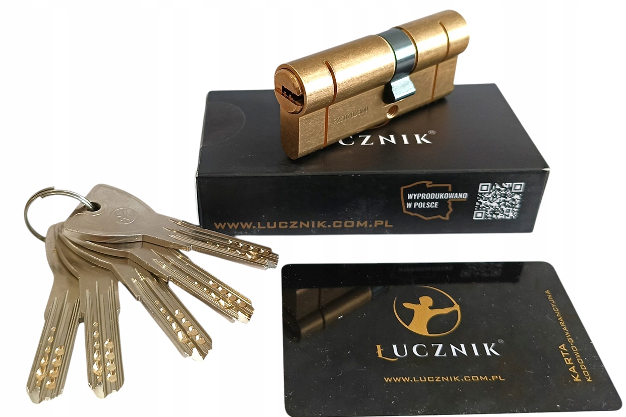 Vložka proti vloupání Cp 40/40 kl. C mosaz Łucznik – 5 klíčů