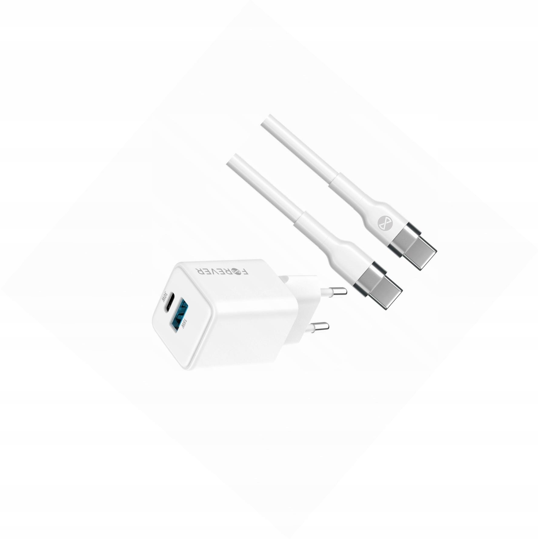 Szybka ładowarka GaN 30W Usb i Usb-c z kablem do Samsung Galaxy M52 5G M526