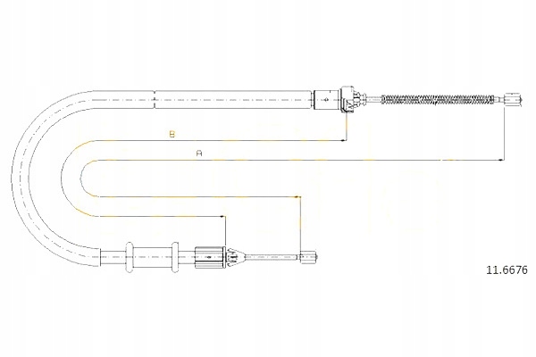 трос тормоза ручного renault Cofle