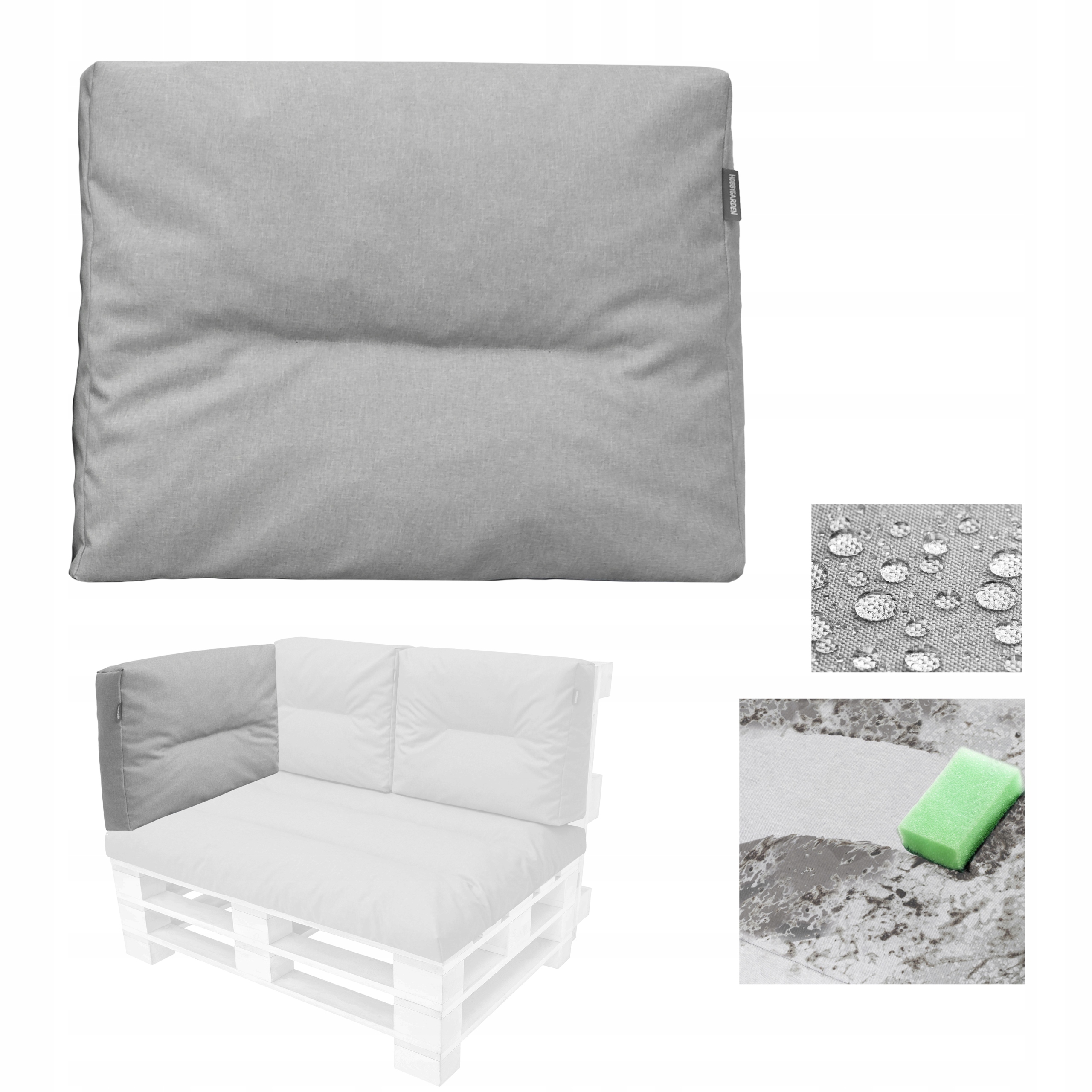 Polštář poduška Flora 59x45 cm, polštář na palety, voděodolný, antiUV