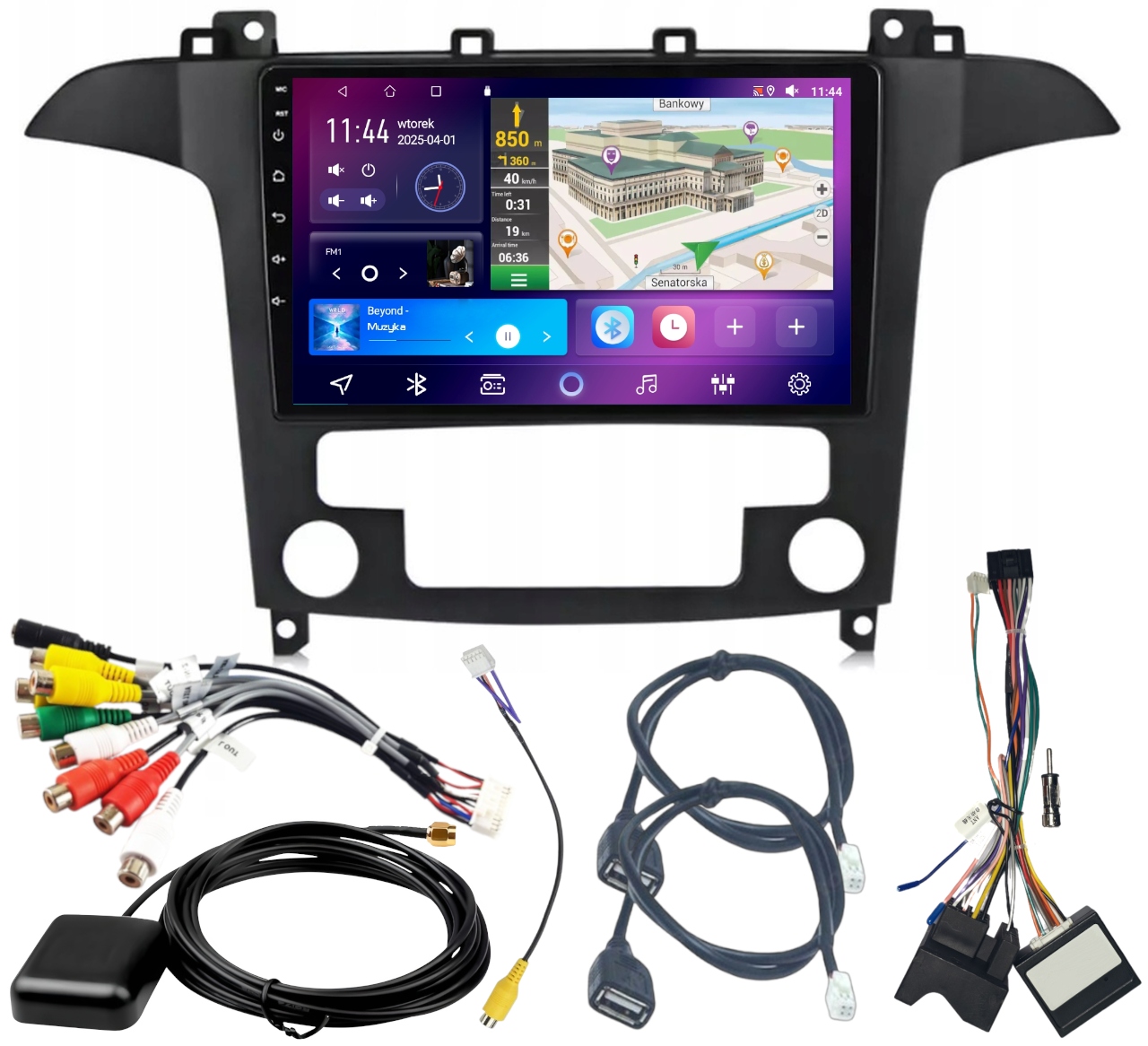 Autorádio Gps Ford Smax Galaxy Android Carplay Wifi 4GB 64GB