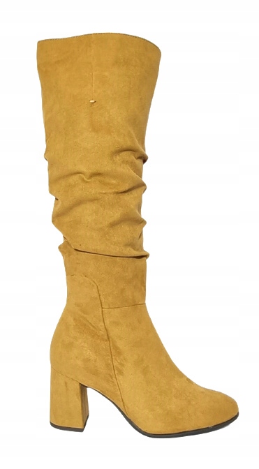 Dámské vysoké kozačky ke kolenům Marco Tozzi 25511, hořčicová barva, velikost 39