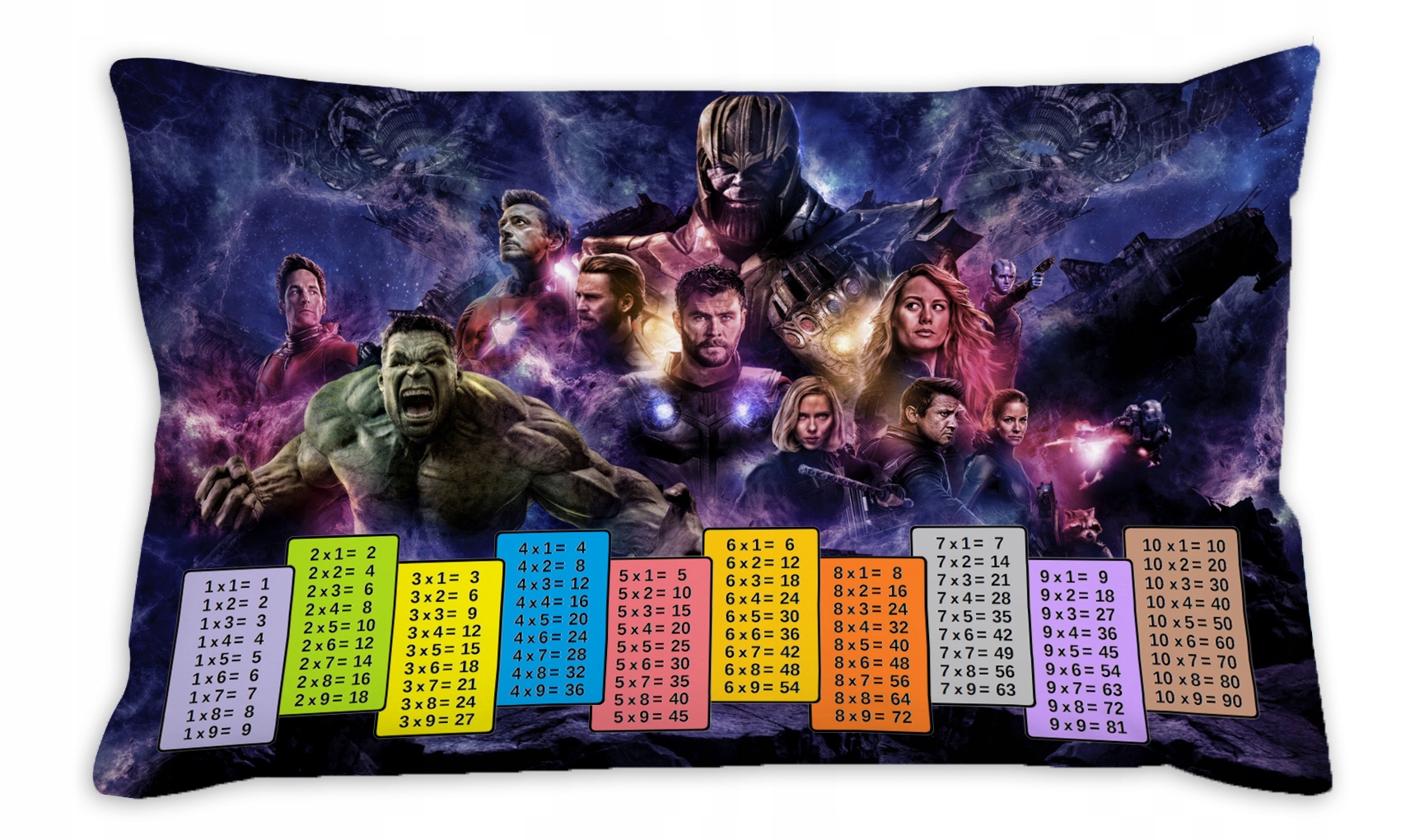AVENGERS Tabliczka Mnożenia Foto Poduszka Prezent