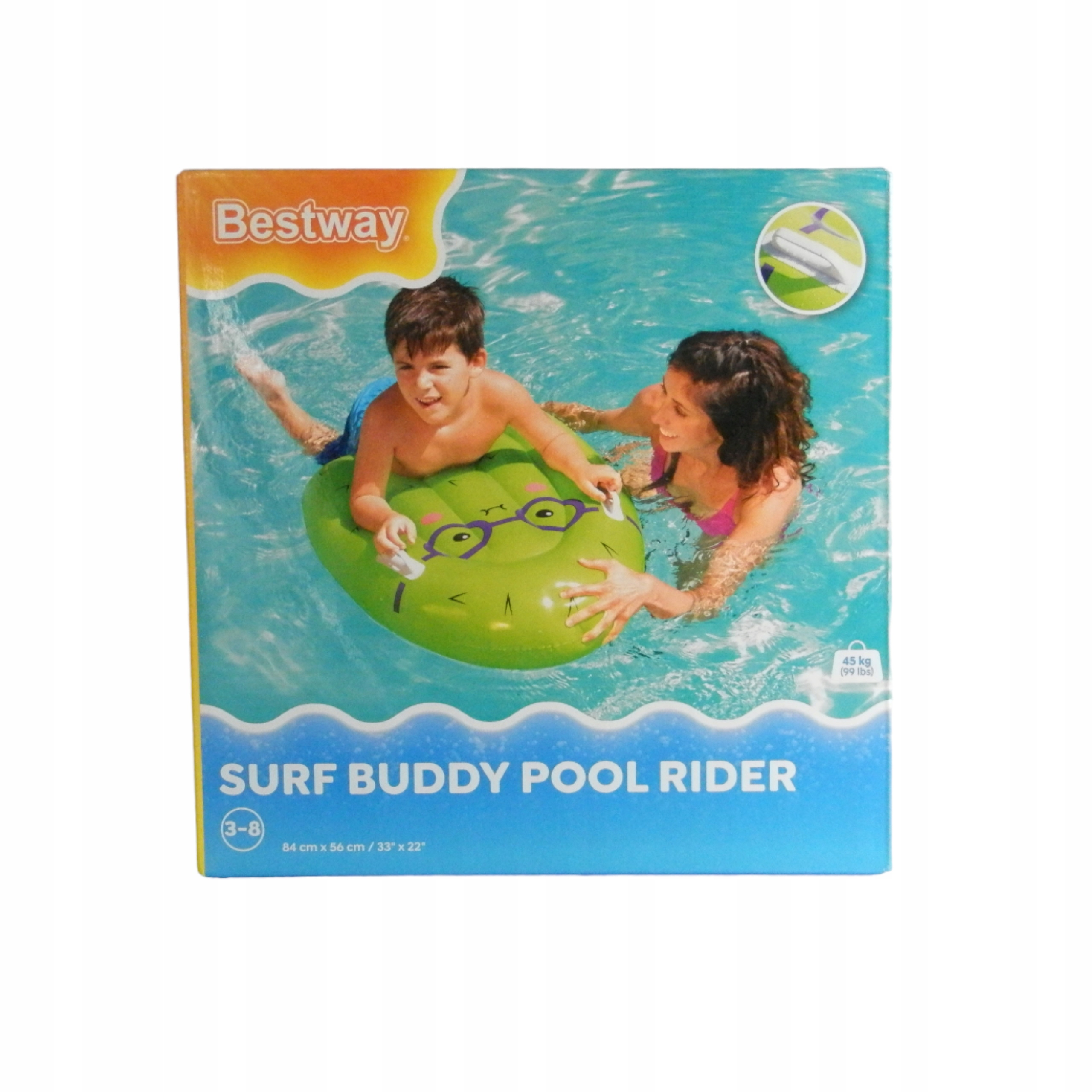Deska dmuchana do nauki pływania dla dzieci uchwyty Bestway 42049K Głębokość produktu 16 cm