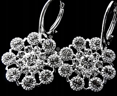 Nové krystaly Unikát Náušnice Crystal Flow Lux