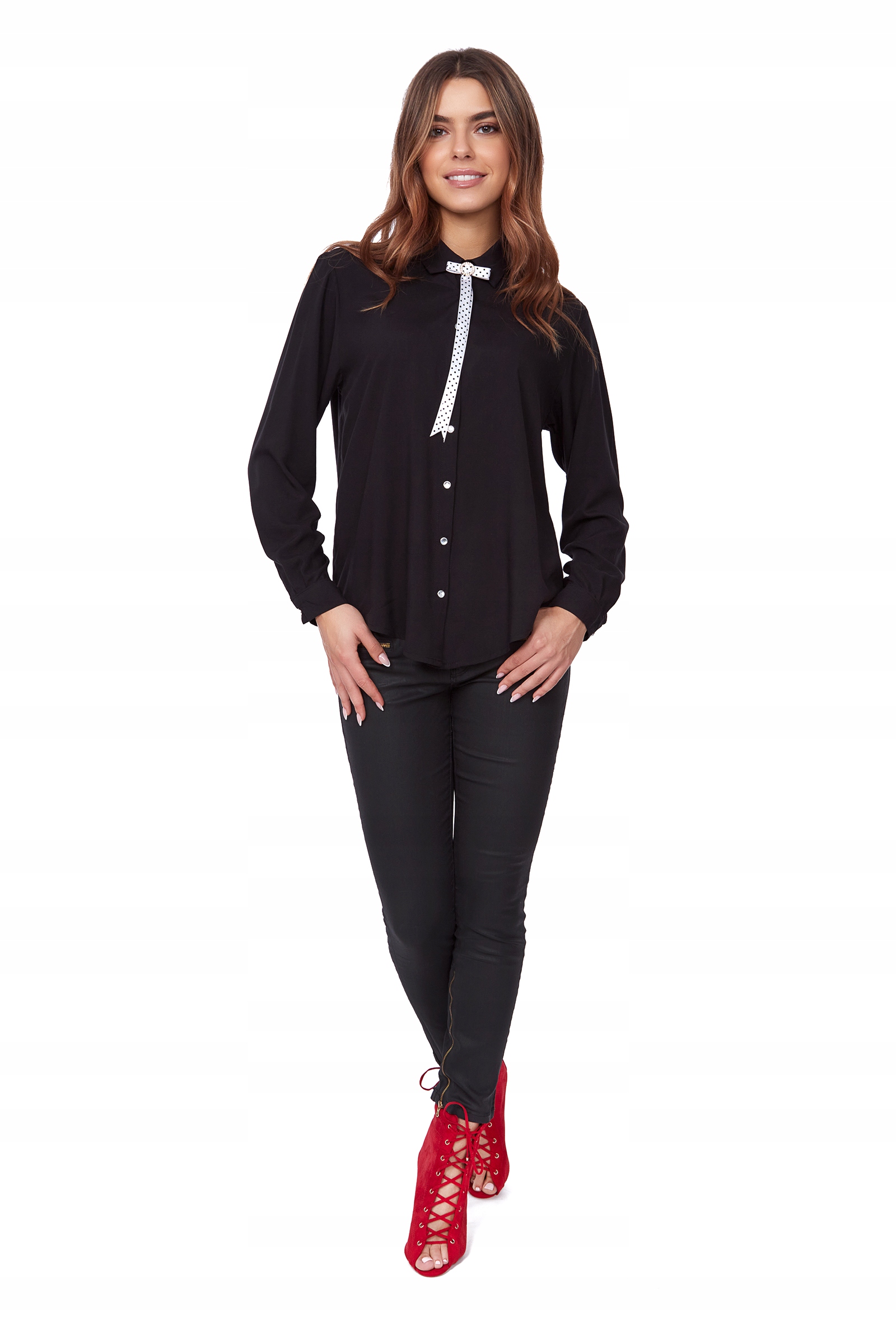 ELEGANCKA ASYMETRYCZNA KOSZULA KOKARDA ROZ- 54 Model ROSA