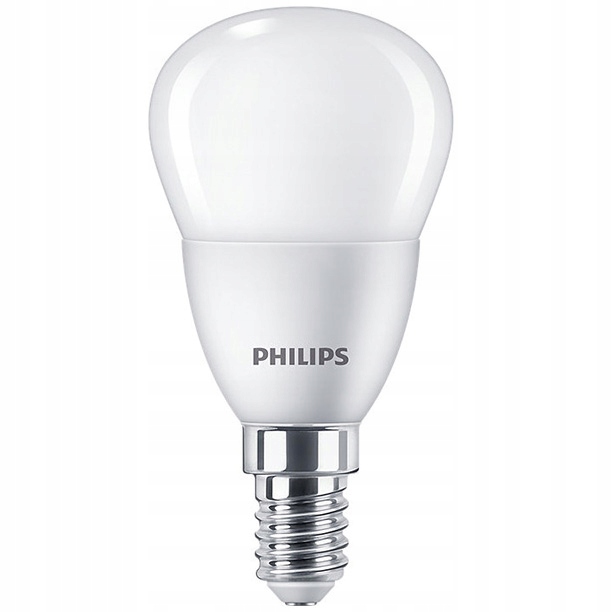  /><p>Żarówka LED renomowanej i uznanej w branży oświetleniowej firmy PHILIPS z trzonkiem <b>E14</b> o mocy wynoszącej<b> 7W</b> (odpowiednik klasycznego źródła światła o mocy 60W) to wysokiej jakości źródło światła o neutralnej barwie <b>4000K</b> i strumieniu świetlnym <b>830&nbsp;lm</b>.</p><p>Żarówka zasilana napięciem&nbsp;<b>230V</b>, wykonana została przy użyciu nowoczesnych rozwiązań wykorzystujących innowacyjną technologię diod LED, które charakteryzują się&nbsp;<b>wysoką&nbsp;wydajnością parametrów świetlnych, wiernym odwzorowaniem kolorów oświetlanych przedmiotów oraz wyjątkowo długą trwałością.</b></p><p>Jedną z największych zalet żarówek LED marki Philips jest ich wysoka energooszczędność. Wymiana żarówek tego typu źródło światła pozwala<b> zmniejszyć zużycie energii elektrycznej nawet o 90%.</b></p><h1>Gdzie najlepiej sprawdzą się żarówki LED</h1><h1>z trzonkiem E14</h1><p>Żarówka doskonale sprawdzi się zarówno w pomieszczeniach domowych, jak i komercyjnych. Nadaje się do wykorzystania w aranżacjach stanowiących ogólne, jak i dodatkowe oświetlenie danego pomieszczenia. Może być montowana we wszystkich oprawach, które przystosowane są do pracy ze źródłami światła na trzonek E14. Daje przyjemne światło o neutralnej barwie światła.</p><p>Wymiana źródła światła jest prosta i nie sprawia żadnych problemów. Wystarczy, że zastąpisz starą żarówkę nową i gotowe.</p><h1>Najczęstsze obszary zastosowań</h1><p><b>✅</b>Lampy sufitowe i stojące</p><p><b>✅</b>Lampki nocne</p><p><b>✅</b>Klasyczne oprawy</p><img src=
