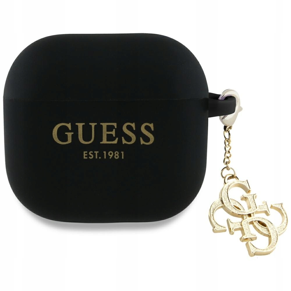 Pouzdro Na Airpods 4 Guess 4G Charm Černé